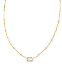 Elisa mini gold ivory pearl necklace