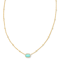 Elisa mini gold mint magnesite necklace