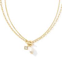 Eve gold pearl multi strand necklace