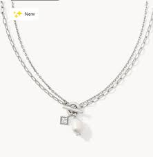 Eve silver pearl multi strand necklace