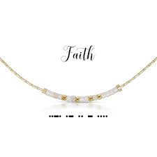 Faith morse code necklace