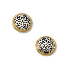 Ferrara two toned post earrings