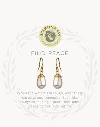 Find Peace gold SLV earrings