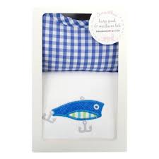 Fishing Pole Burp and Bib set