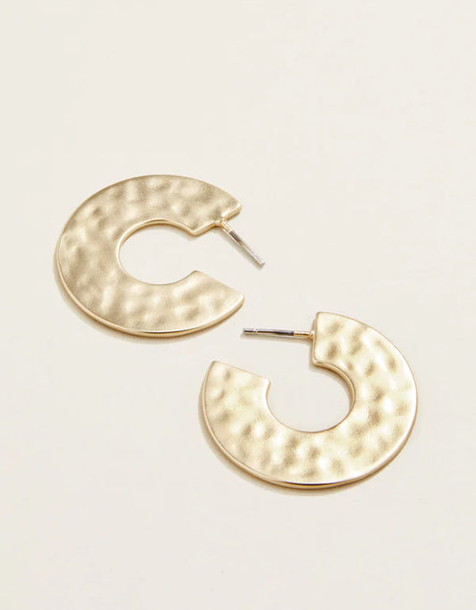 Flat Gold Hoop Earrings