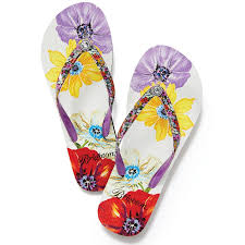 Floret multi flat flip flops size 6