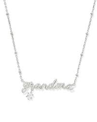 Grandma Crystal Silver Necklace