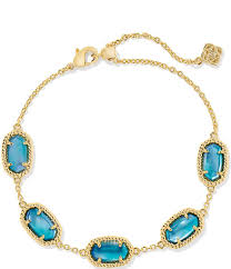 Grayson gold ridge framed indigo watercolor bracelet