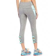 Leggings - Mint Grey Bow Back - XLarge