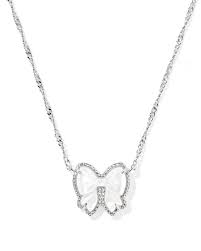 Haley bow silver ivory pearl necklace