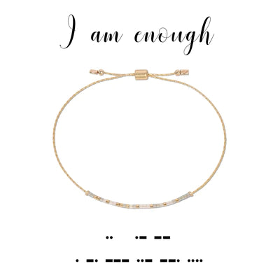 I am Enough Morse Code Bracelet