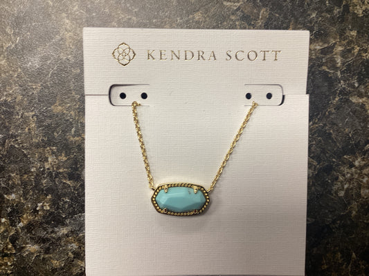 Elisa gold blue magnesite necklac