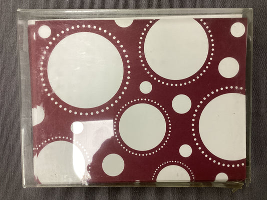 Burgundy notecards