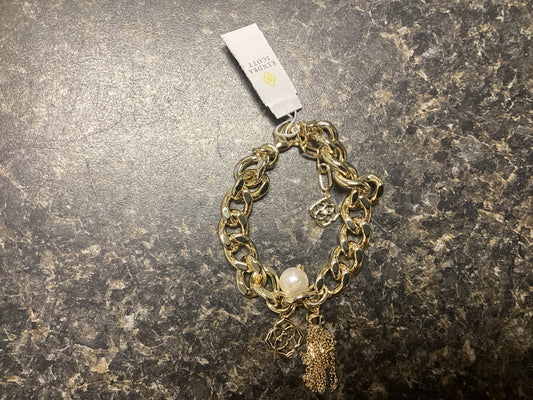 Everleigh chain bracelet gold white pearl