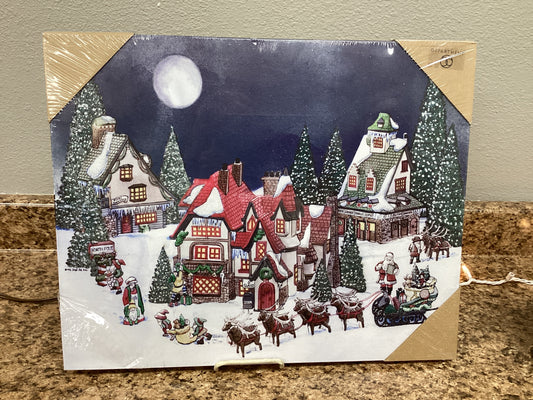 North Pole Lit Canvas