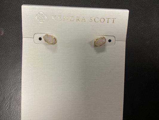 Emilie stud gold irid drusy earrings
