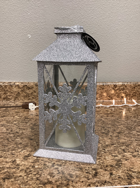 Glittered Snowflake Lantern