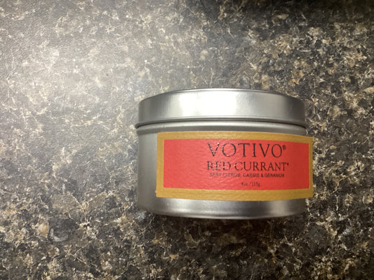 Red Currant Travel Tin candle