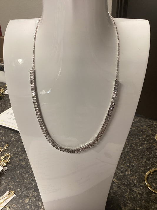 Gracie tennis necklace Rhod crystal