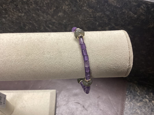 Insley gold purple stretch bracelet