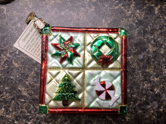 Christmas quilt ornament