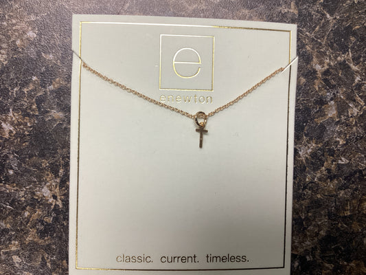 Respect Gold Cross short necklace