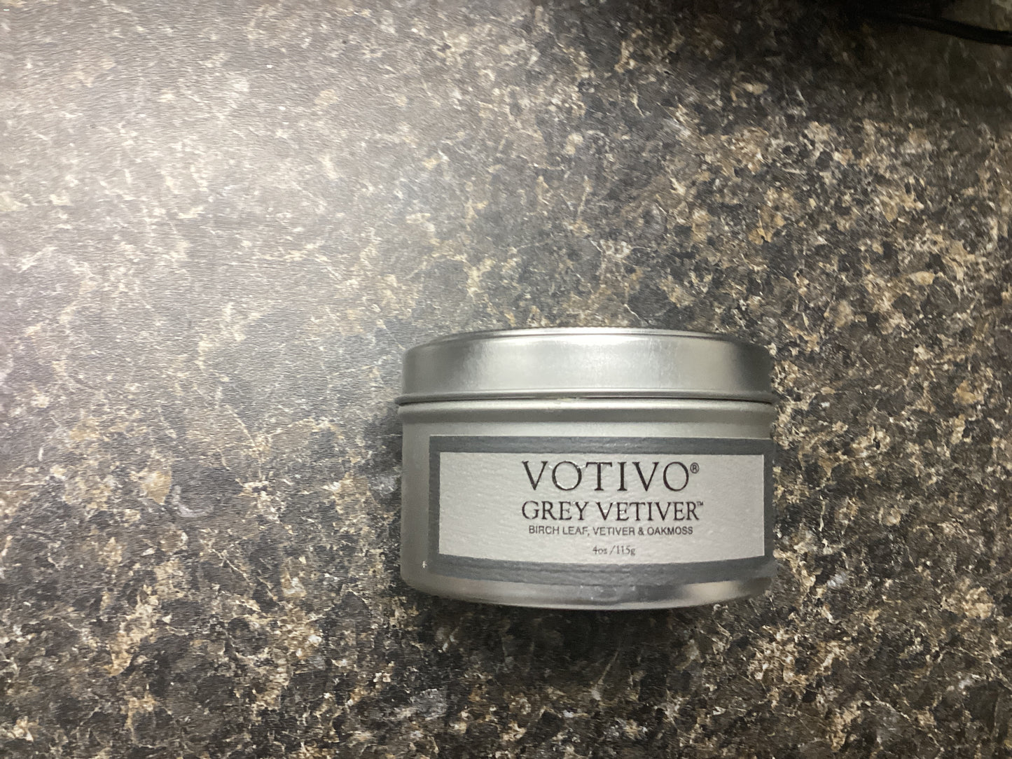 Grey Vetiver Travel Tin Candle