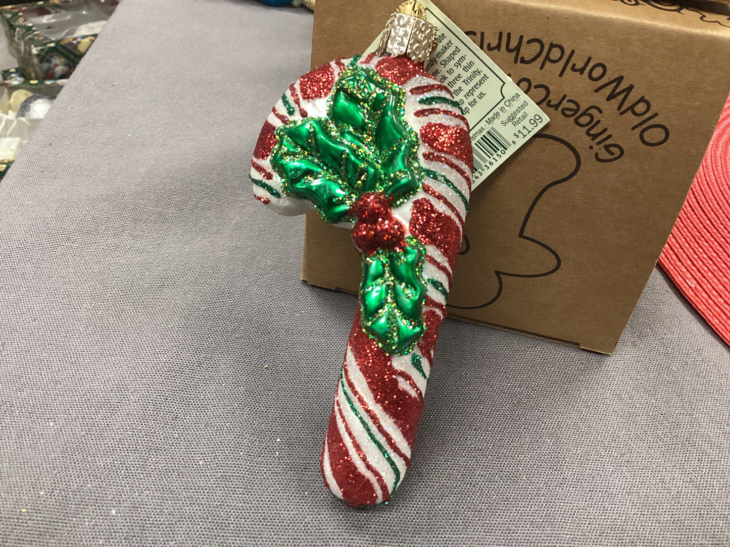 Glistening Candy Cane ornament