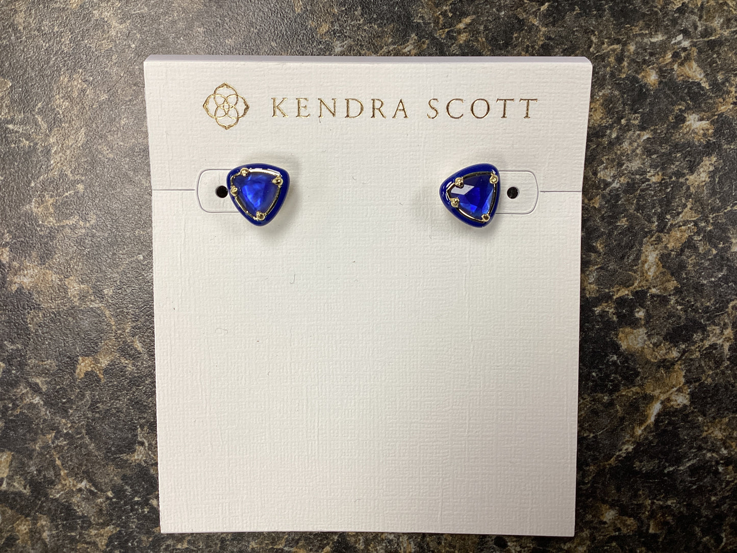 Arden enamel gold cobalt studs