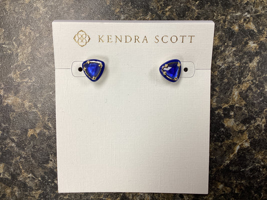 Arden enamel gold cobalt studs
