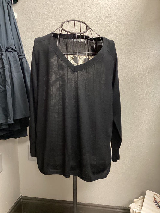 Black V-neck sweater Small