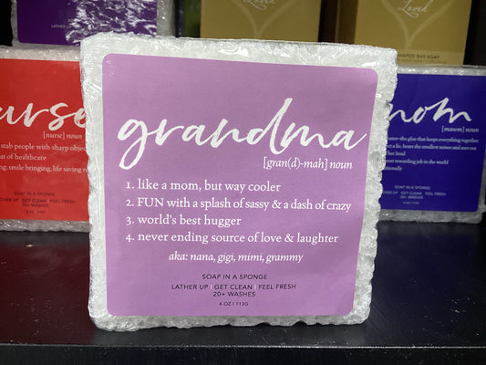 Grandmother soap sponge