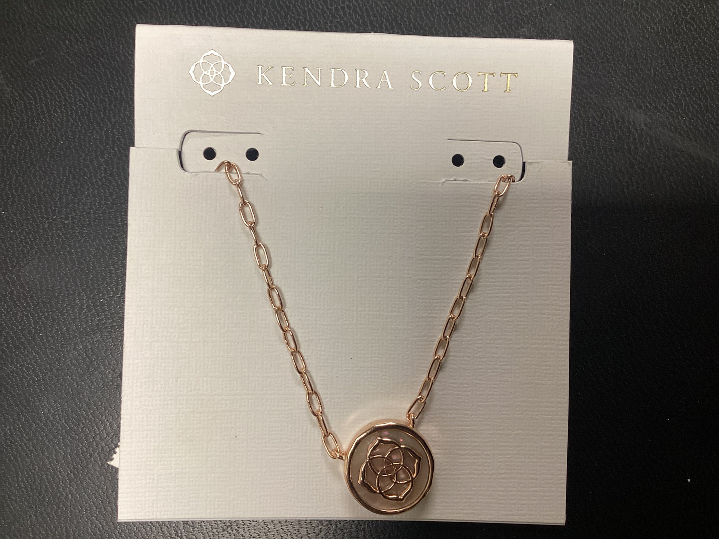 Dira rsg stamped abalone necklace