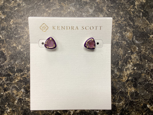 Arden enamel gold amethyst stud