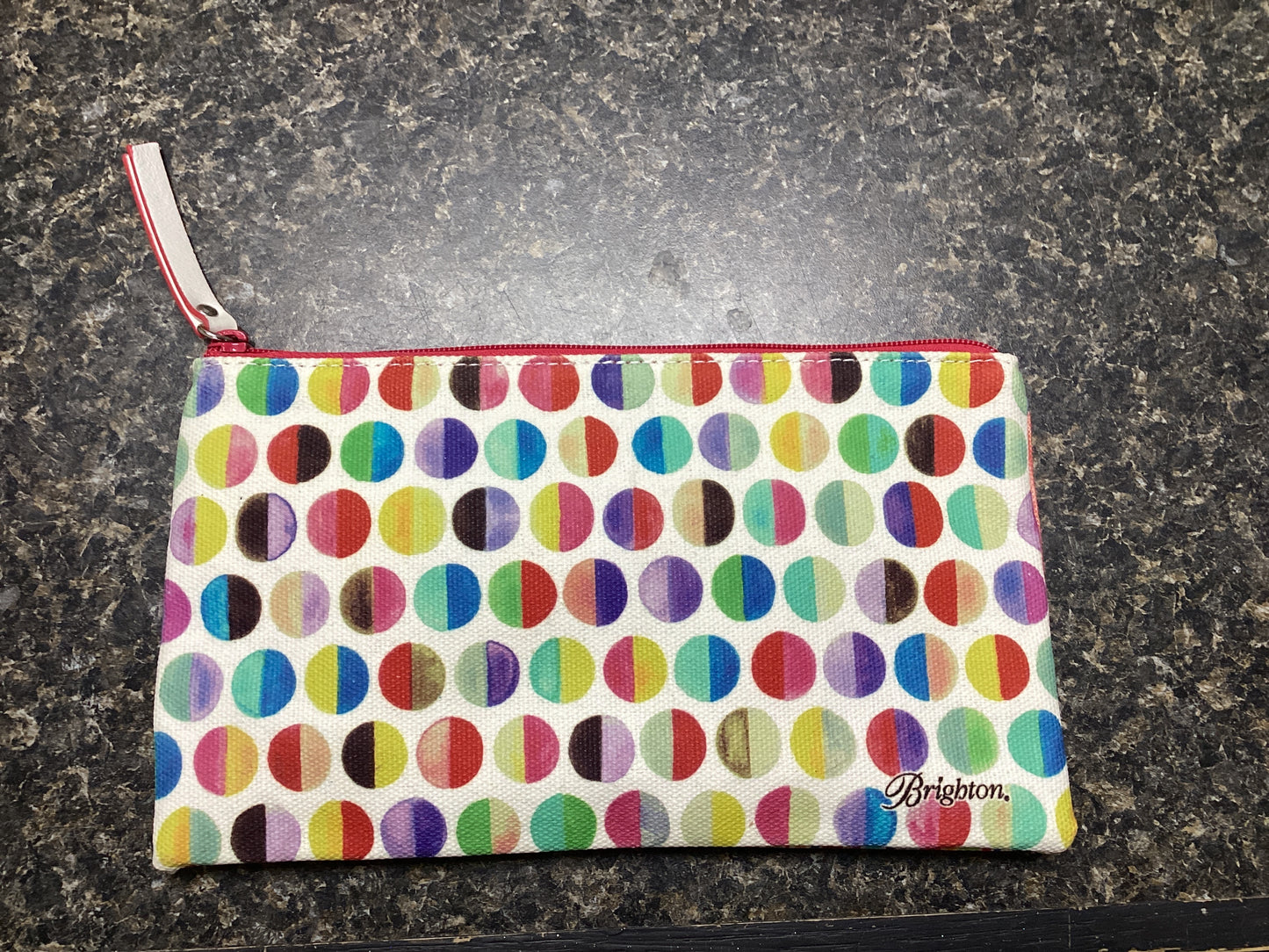 Multi-colored large zippy pouch