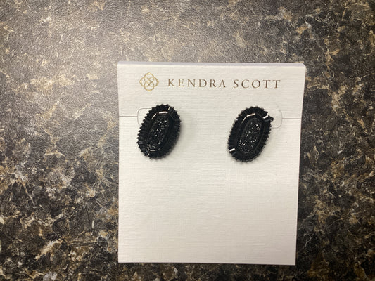 Ellie gunmetal black drusy earring