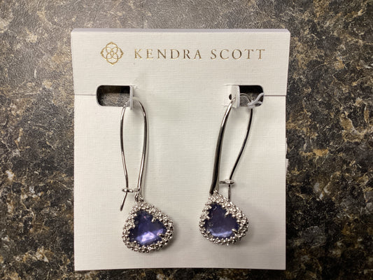 Kendall silver drop lavender wire earrings