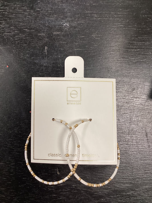 Hope Unwritten white hoop earrings