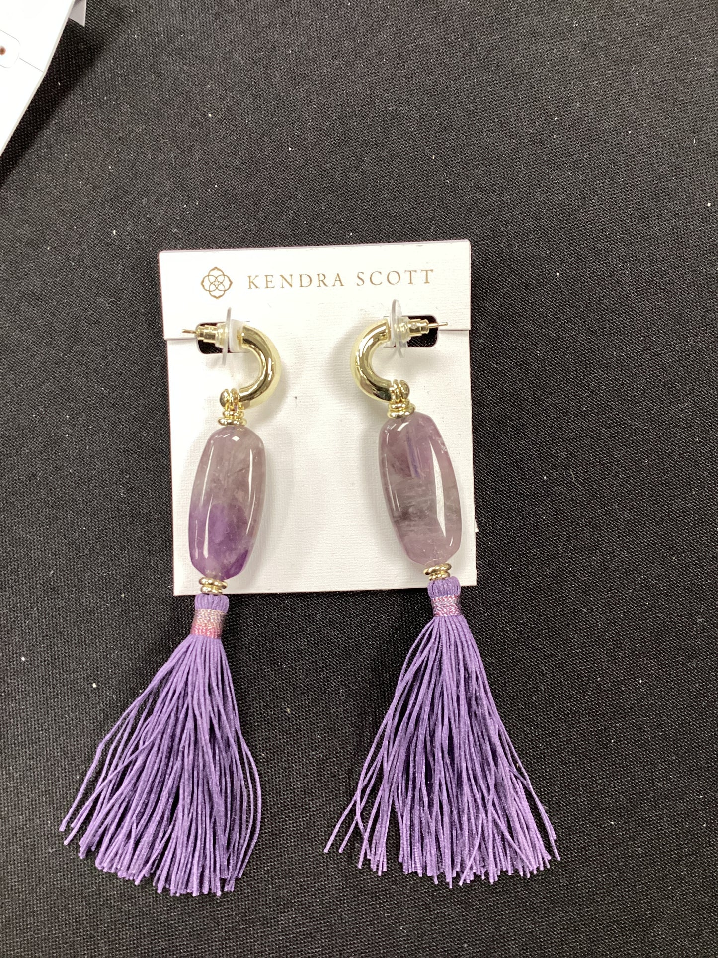 Insley gold purple earrings