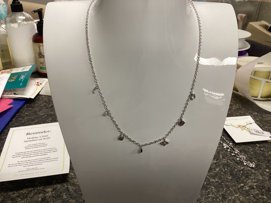 Beatrix strand necklace Rhod metal