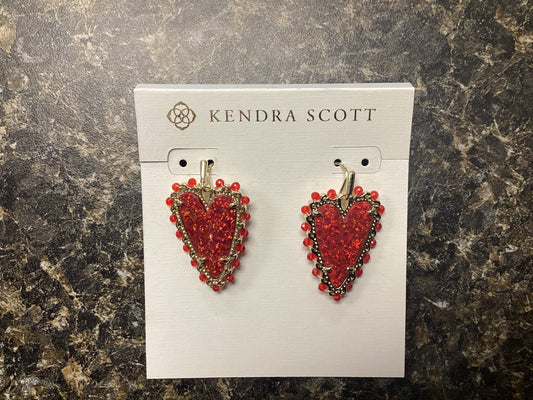 Ansley gold red opal earring