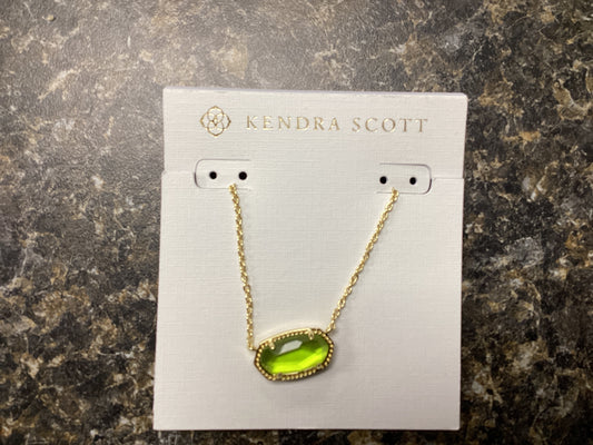 Elisa gold peridot necklace