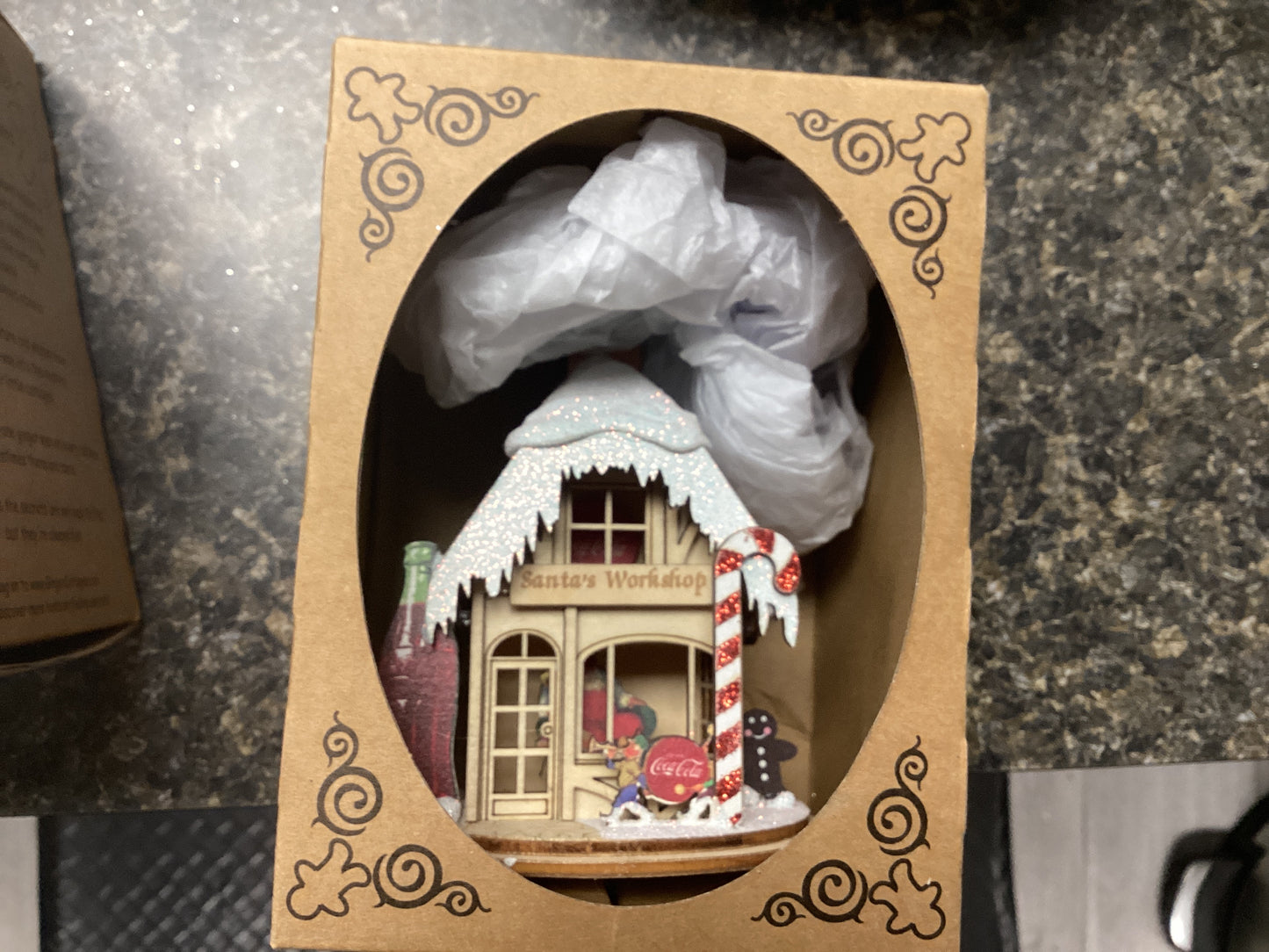 Santa's Workshop Coca-cola ornament