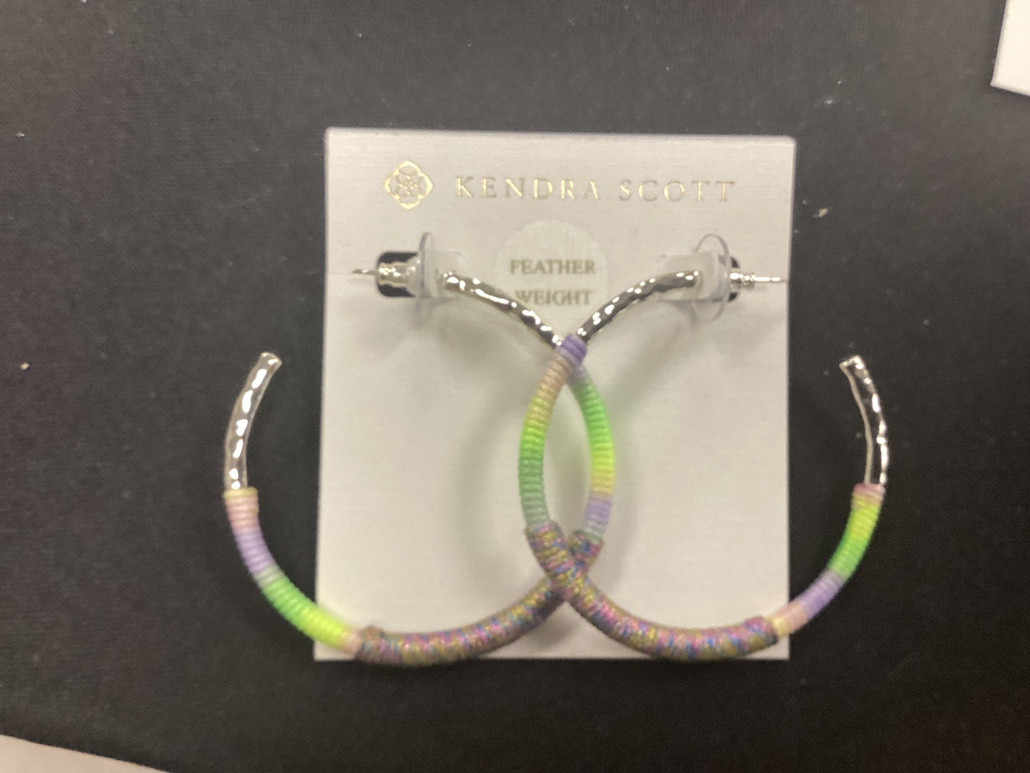 Masie hoop silver lilac mix earrings