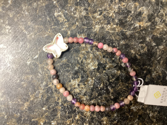 Lillia gold beaded pastel stretch bracelet