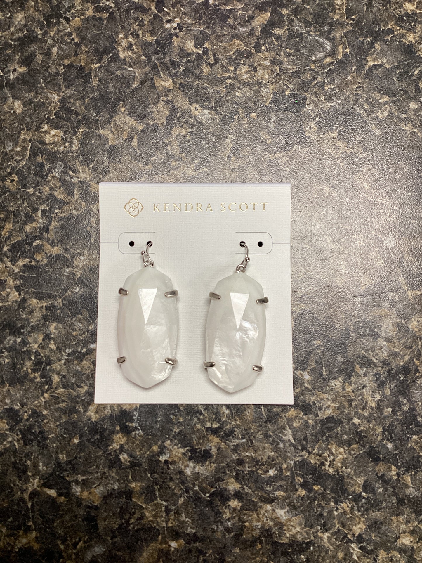 Esme rhod white mop earrings