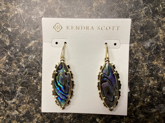 Genevieve gold abalone drop ear