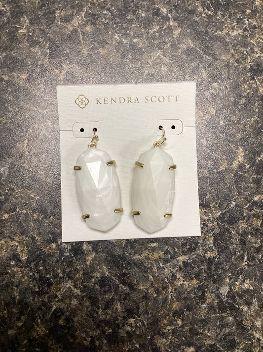 Esme gold white mop earrings