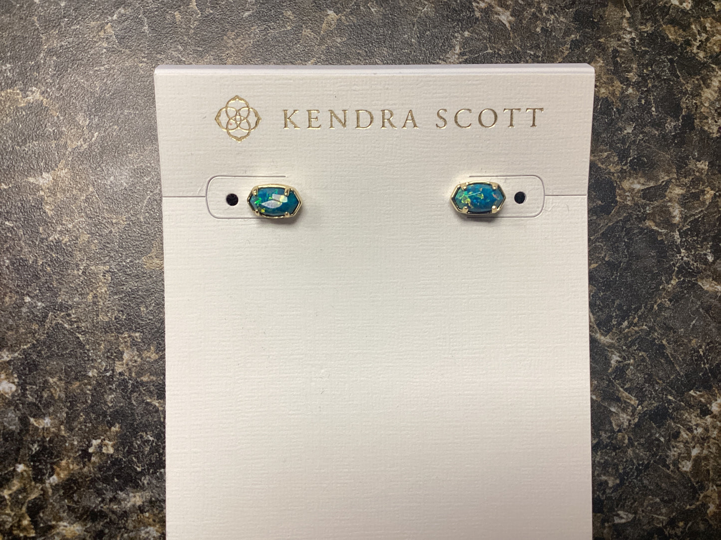 Emilie gold marine opal stud earrings