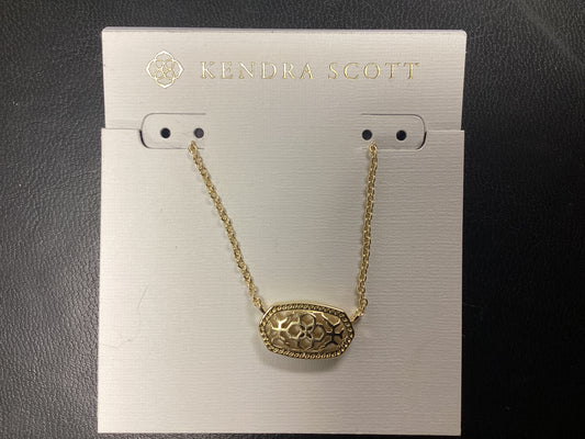 Elisa gold metal Filligree necklace